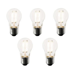 Sada 5 inteligentných LED žiaroviek E27 P45 4,5 W 470 lm 1800-4000K