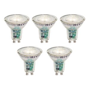 Sada 5 inteligentných LED žiaroviek GU10 50 mm číra 4,7 W 345 lm 2200 – 4000 K