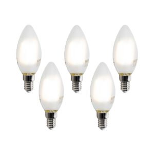 Sada 5 inteligentných LED žiaroviek E14 C35 matných 4,2W 470 lm 2700-6500K
