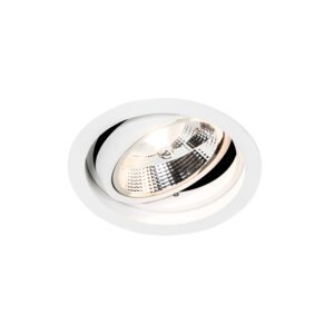 Inteligentné okrúhle zapustené bodové svietidlo biele nastaviteľné vrátane Wifi GU10 111m - Chuck 111