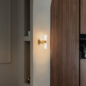 Inteligentné nástenné svietidlo do kúpeľne zlaté IP44 2-svetlá vrátane 2 Wifi G9 - Bath