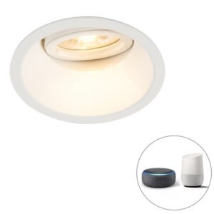 Inteligentné zapustené bodové svetlo biele vrátane WiFi GU10 nastaviteľné - Alloy