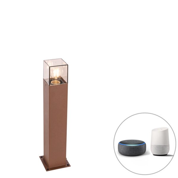 Inteligentná stojaca vonkajšia lampa hrdzavohnedá 50 cm vrátane Wifi P45 - Denmark
