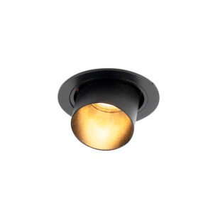 Inteligentné zapustené bodové svetlo čierne sklápateľné vrátane WiFi GU10 - Installa