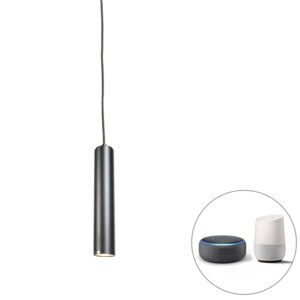 Inteligentné dizajnové závesné svietidlo čierne vrátane WiFi žiarovky GU10 - Tuba Small