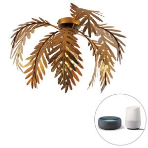 Inteligentné stropné svietidlo zlaté 45 cm okrúhle vrátane Wifi G95 - Botanica