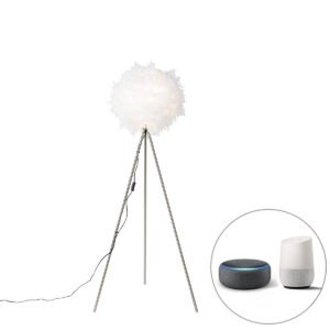 Inteligentná romantická stojaca lampa biela vrátane Wifi A60 - Feather