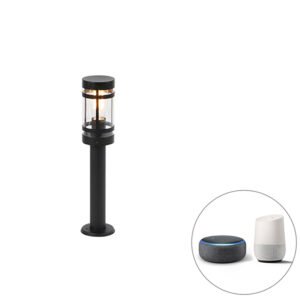 Inteligentná vonkajšia lampa čierna 50 cm IP44 vrátane Wifi ST64 - Gleam
