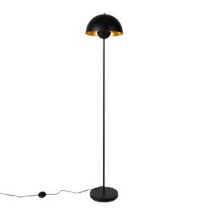 Inteligentná stojaca lampa čierna so zlatom vrátane Wifi A60 - Magnax