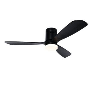 Inteligentný stropný ventilátor čierny 132 cm vrátane LED stmievateľný s diaľkovým ovládaním - Sofia
