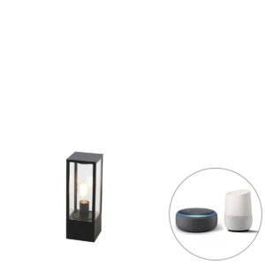 Inteligentná vonkajšia stojaca lampa čierna 40 cm vrátane WiFi ST64 - Charlois