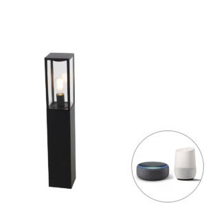 Inteligentná vonkajšia stojaca lampa čierna 80 cm vrátane Wifi ST64 - Charlois