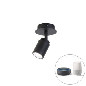 Inteligentné kúpeľňové bodové svetlo čierne IP44 vrátane Wifi GU10 - Ducha