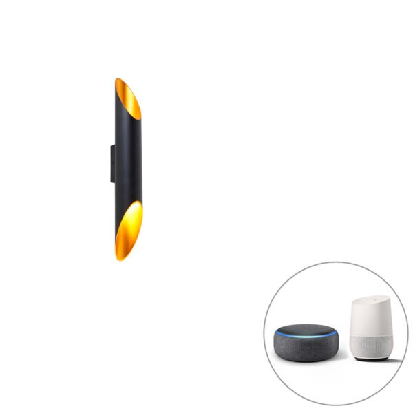 Inteligentná nástenná lampa čierna 5,6 cm vrátane 2 Wifi GU10 - Organo