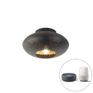 Inteligentné stropné svietidlo čierne so zlatom 25 cm vrátane Wifi P45 - Radiance