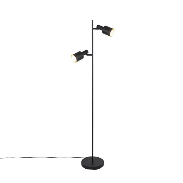Inteligentná stojaca lampa čierna vrátane 2 WiFi A60 - Stijn