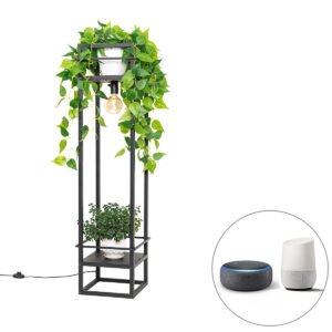 Inteligentná priemyselná stojaca lampa čierna vrátane Wifi G95 - Cage Rack