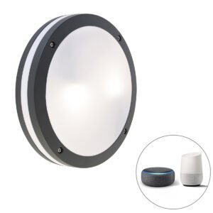 Inteligentné nástenné a stropné svietidlo tmavosivé vrátane Wifi A60 - Glow