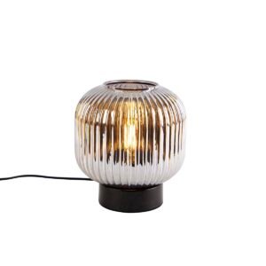 Inteligentná stolná lampa čierna s dymovým sklom vrátane Wifi A60 - Karel