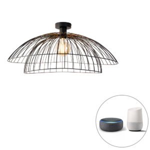 Inteligentné stropné svietidlo čierne 60 cm vrátane Wifi G95 - Pua