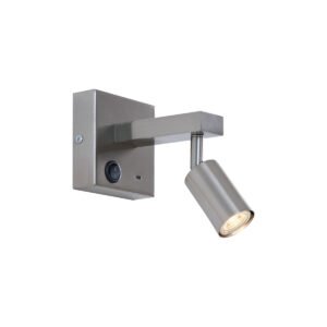 Moderné oceľové nástenné svietidlo s USB-C, naklápacie - Rex