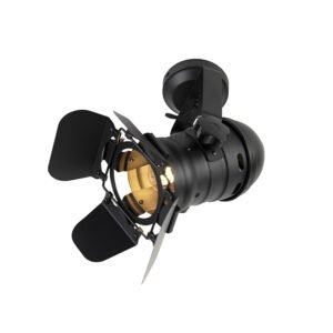 Inteligentné štúdiové bodové svetlo čierne otočné a naklápateľné vrátane Wifi A60 - Movie